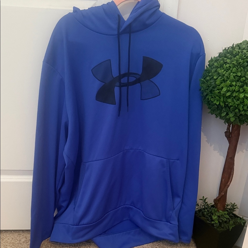Under Armour Royal Blue Hoodie with Black Logo